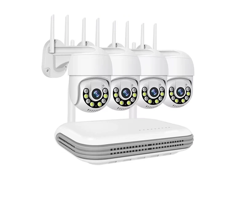 Комплект 4 PTZ камери за видеонаблюдение с NVR