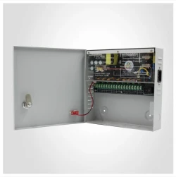 Захранващ блок 12VDC/10A с 9 изхода - метална кутия