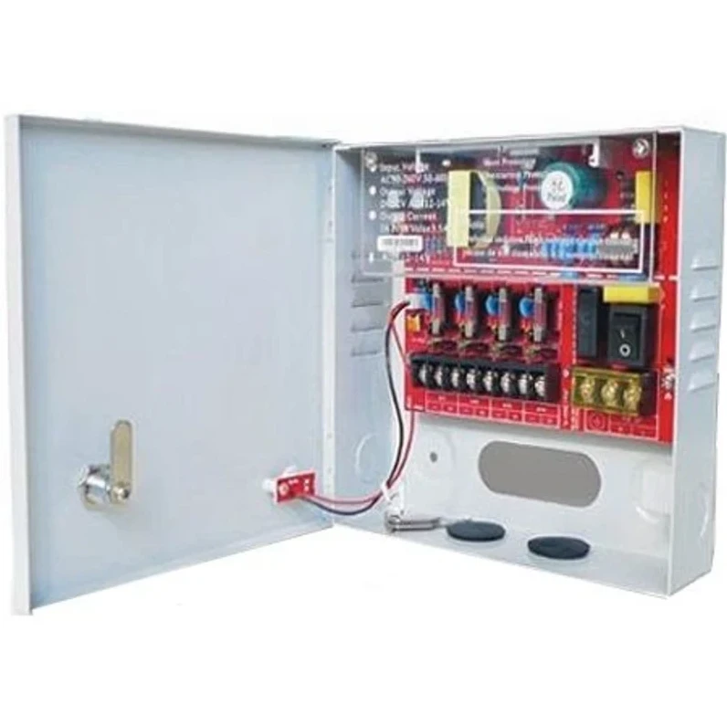 Захранващ блок 12VDC/4A с 4 изхода - метална кутия