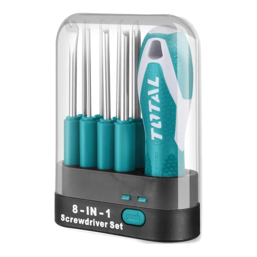 Комплект отвертка със сменяеми накрайници TOTAL - 9 части - thumbnail