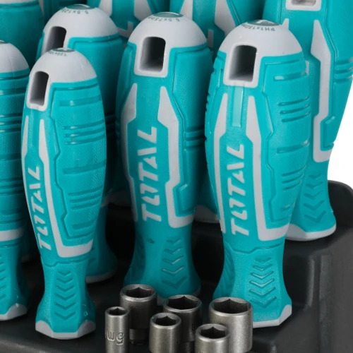 Комплект отвертки и битове TOTAL, 100 части - thumbnail