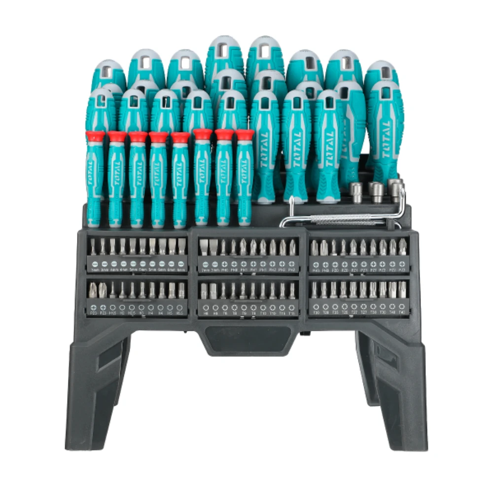 Комплект отвертки и битове TOTAL, 100 части - image