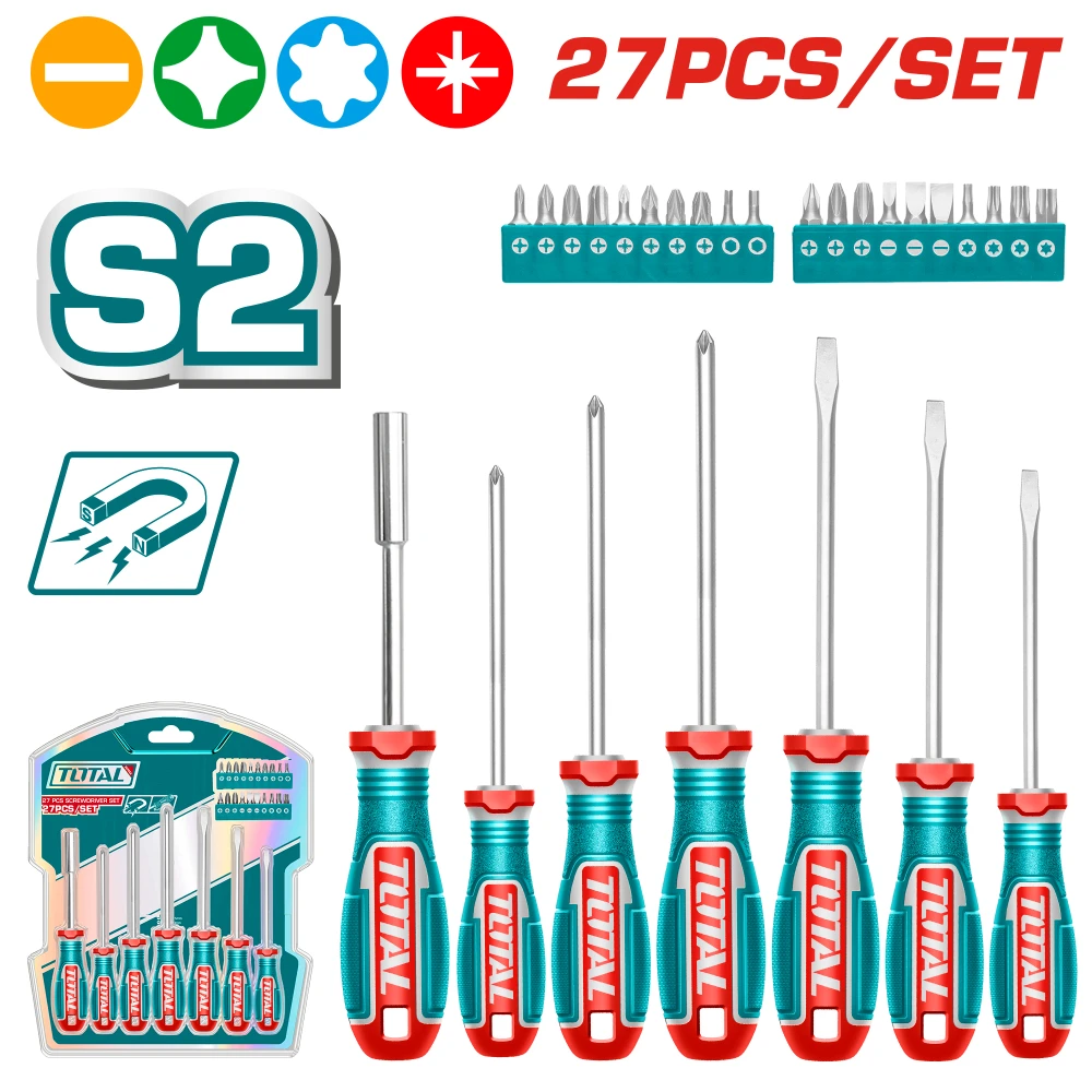 Комплект отвертки и битове TOTAL INDUSTRIAL - 27 части - image