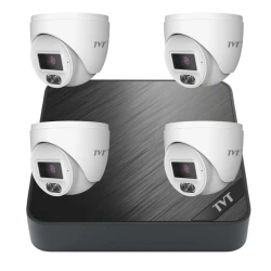 Комплект 4 POE куполни камери и NVR